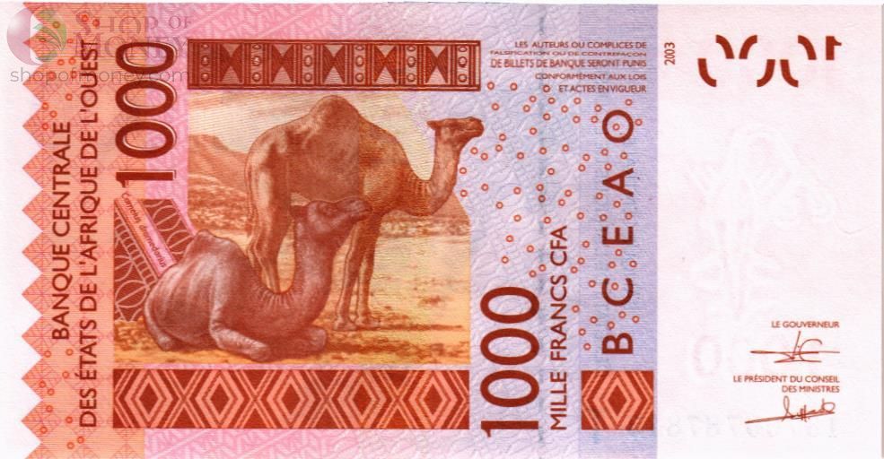 WAS - ТОГО 1000 ФРАНКОВ (T) 2