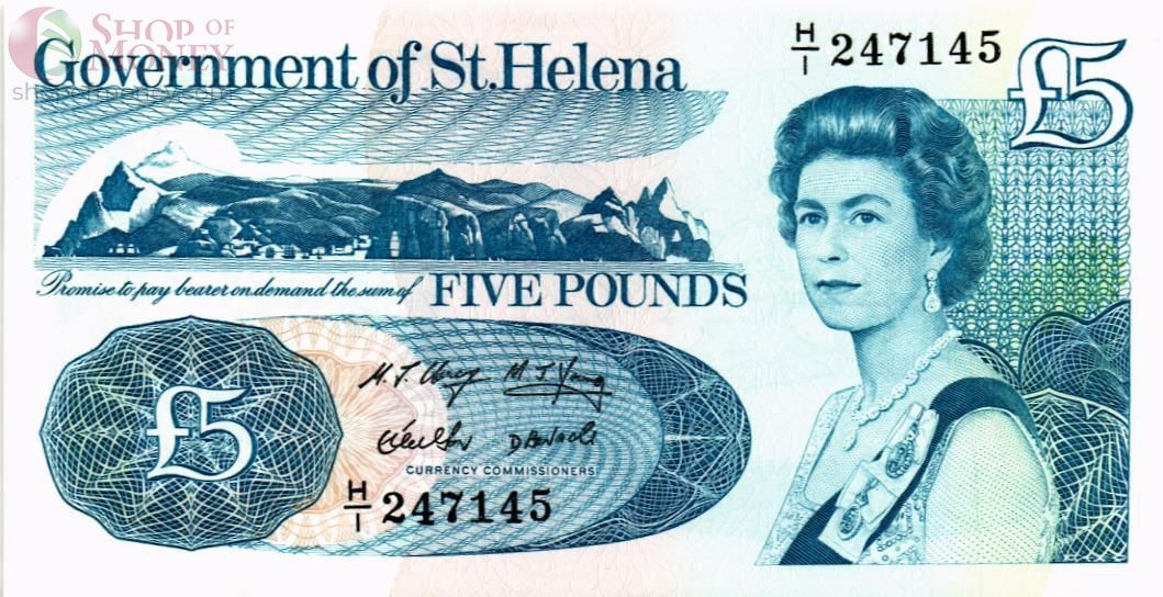 ОСТРОВ СВЯТОЙ ЕЛЕНЫ 5 ФУНТОВ 1