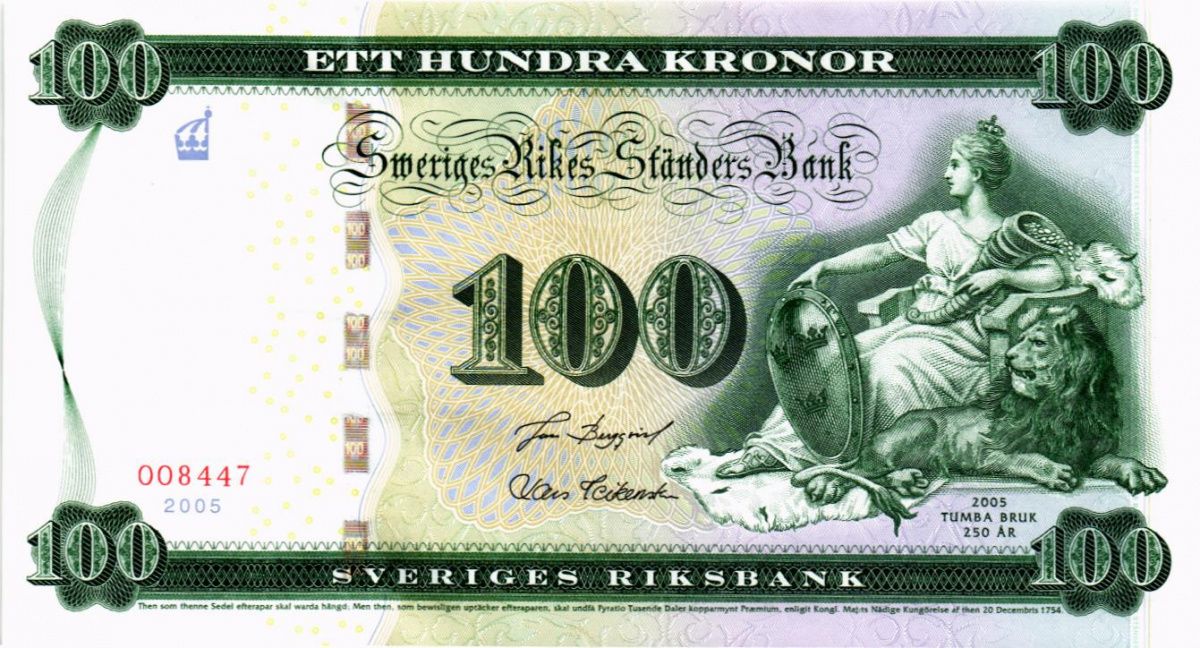 ШВЕЦИЯ 100 КРОН (В БУКЛЕТЕ) 2