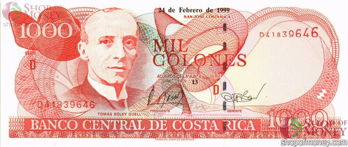 КОСТА-РИКА 1000 КОЛОН 1
