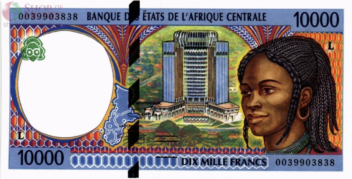 CAS - ГАБОН 10000 ФРАНКОВ (L) 1