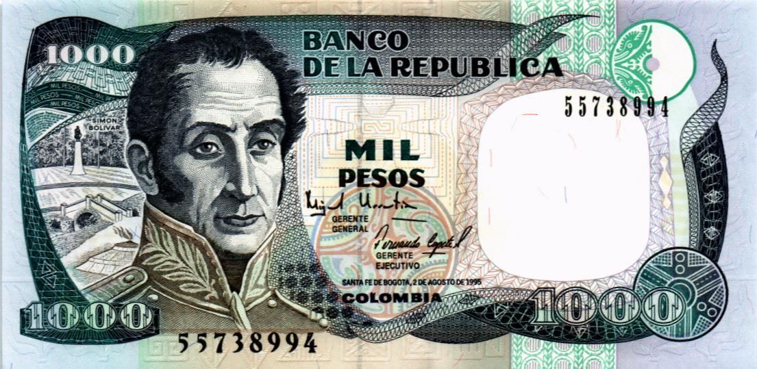 КОЛУМБИЯ 1000 ПЕСО (02.08.1995) 1