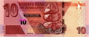 ЗИМБАБВЕ 10 ДОЛЛАРОВ 1