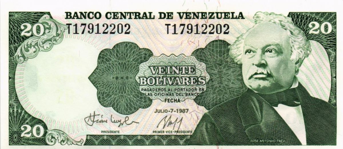 ВЕНЕСУЭЛА 20 БОЛИВАР 1