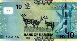 НАМИБИЯ 10 ДОЛЛАРОВ 2
