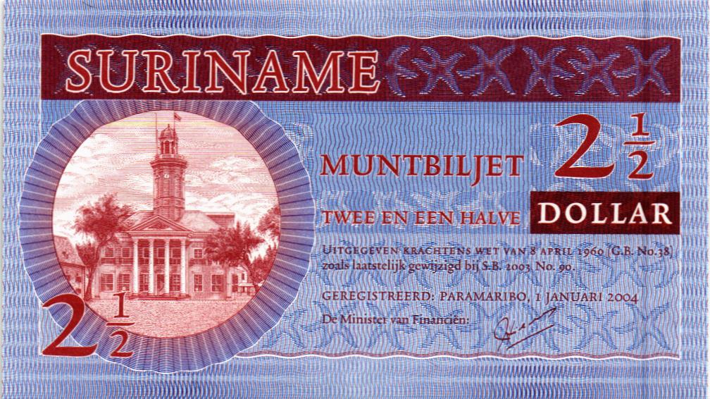 СУРИНАМ 2 1/2 ДОЛЛАРА 1