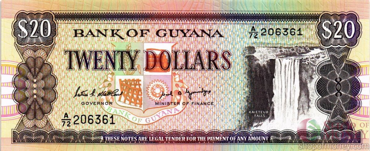 ГАЙАНА 20 ДОЛЛАРОВ 1