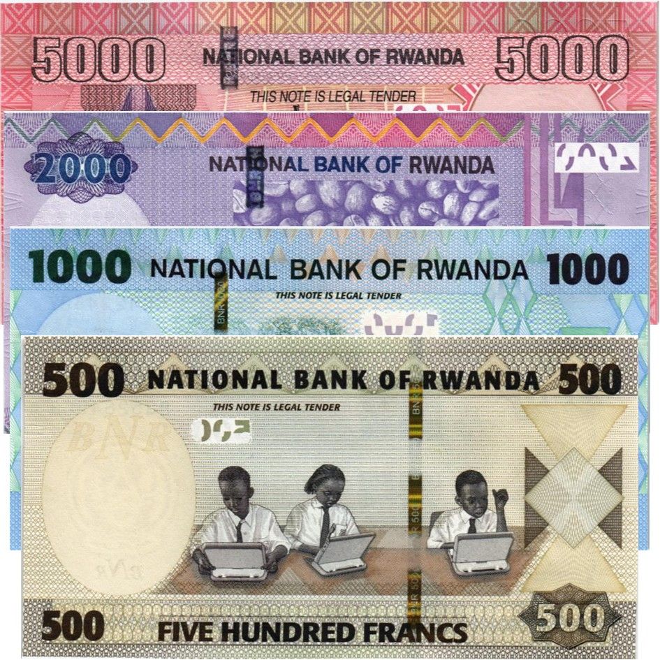 РУАНДА НАБОР 5000-2000-1000-500 ФРАНКОВ 2