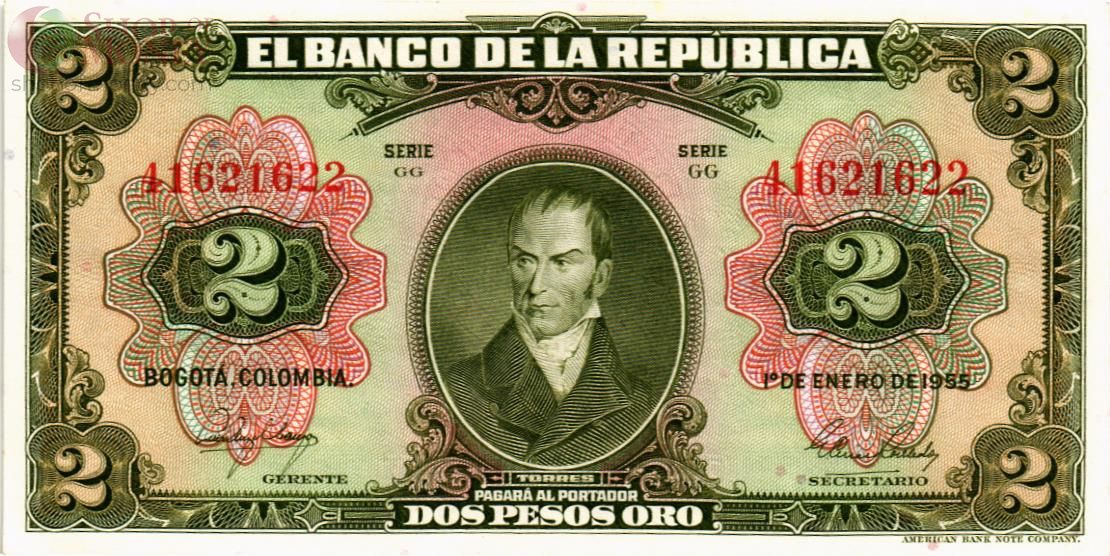 КОЛУМБИЯ 2 ПЕСО 1