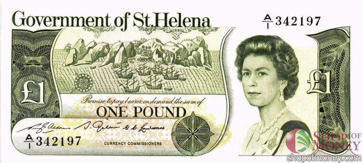 ОСТРОВ СВЯТОЙ ЕЛЕНЫ 1 ФУНТ (-A/1-ПРЕФИКС) 1