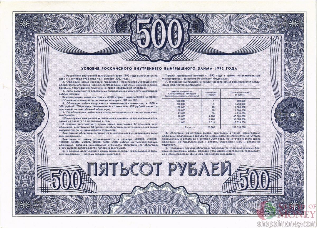 РОССИЯ 500 РУБЛЕЙ 2