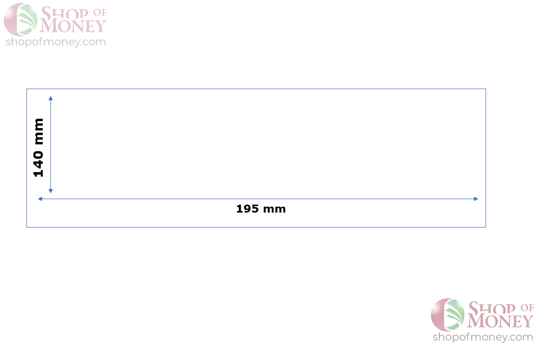 ХОЛДЕР ДЛЯ БАНКНОТ (140 mm x 195 mm) - 100 шт 3