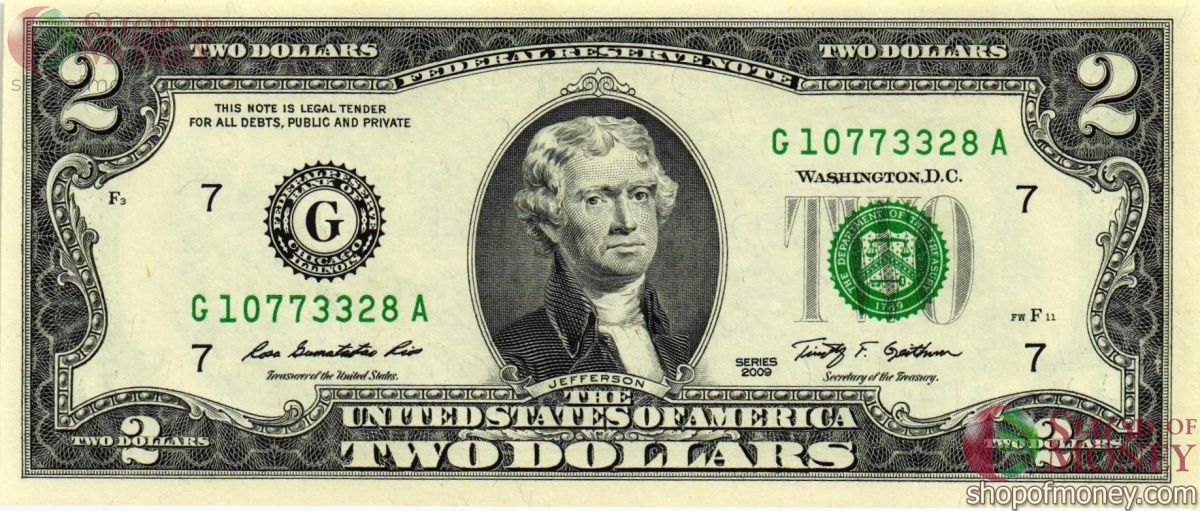 США 2 ДОЛЛАРА (G-Чикаго) 1