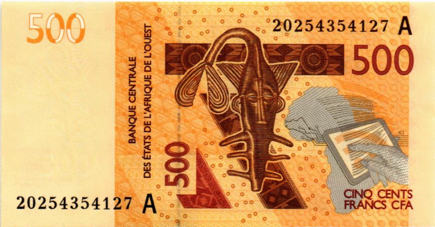 WAS - КОТ-Д'ИВУАР 500 ФРАНКОВ (A) 1