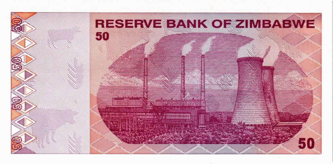 ЗИМБАБВЕ 50 ДОЛЛАРОВ 2