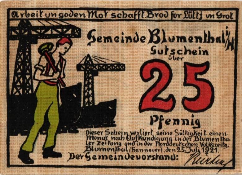 ГЕРМАНИЯ 25 ПФЕННИГОВ (НОТГЕЛЬД) 1