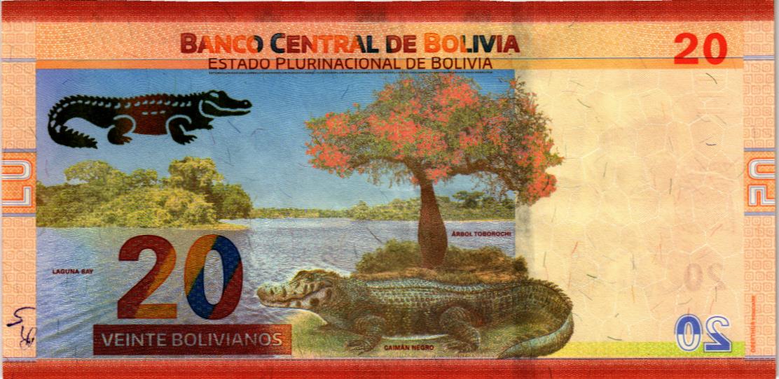БОЛИВИЯ 20 БОЛИВИАНО 2