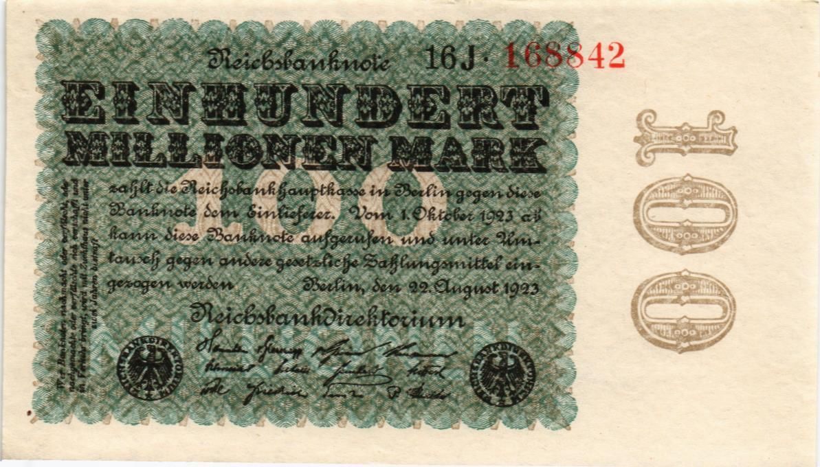 ГЕРМАНИЯ 100000000 МАРОК 1