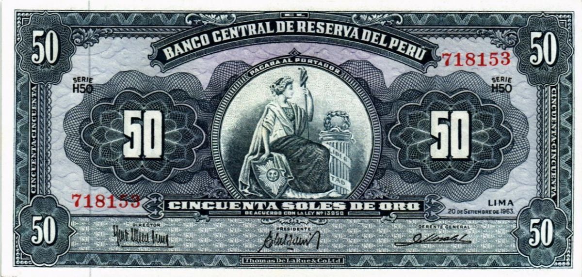 ПЕРУ 50 СОЛЬ 1