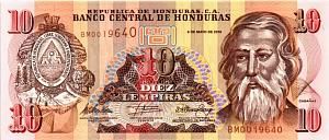ГОНДУРАС 10 ЛЕМПИР 1