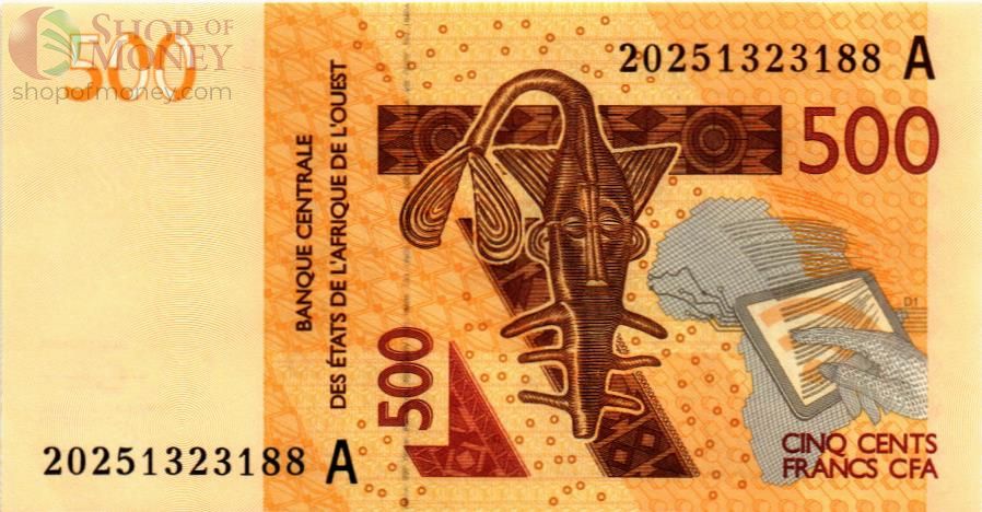 WAS - КОТ-Д'ИВУАР 500 ФРАНКОВ (A) 1