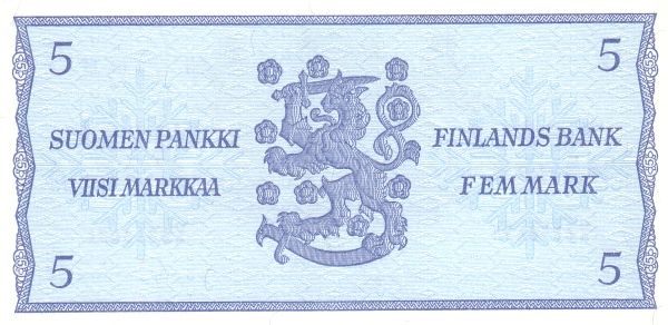 ФИНЛЯНДИЯ 5 МАРОК (Litt. B) 2