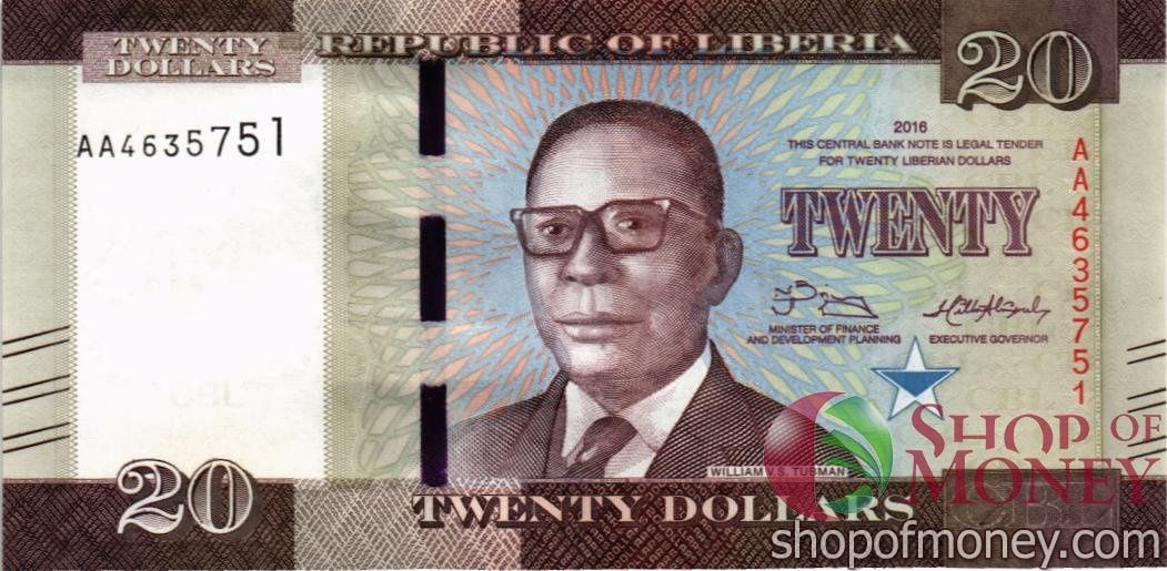 ЛИБЕРИЯ 20 ДОЛЛАРОВ 1