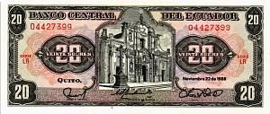 ЭКВАДОР 20 CУКРЕ 1