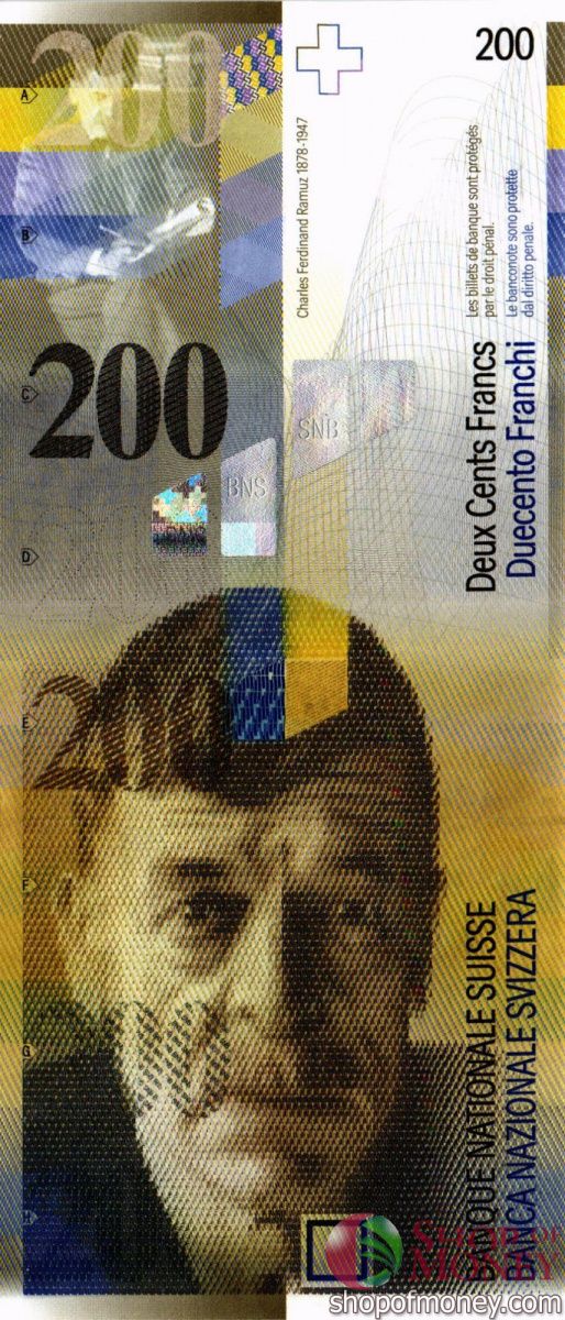ШВЕЙЦАРИЯ 200 ФРАНКОВ 1
