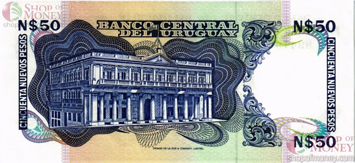 УРУГВАЙ 50 ПЕСО (СЕРИЯ D) 2