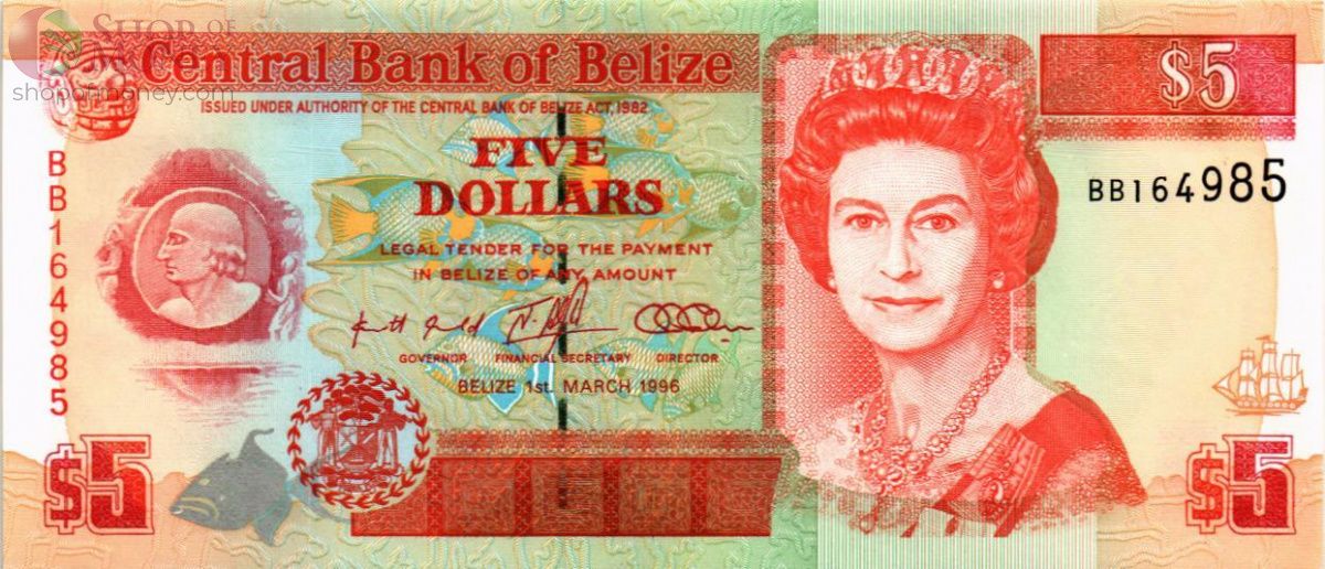 БЕЛИЗ 5 ДОЛЛАРОВ 1