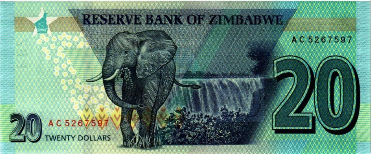 ЗИМБАБВЕ 20 ДОЛЛАРОВ 2
