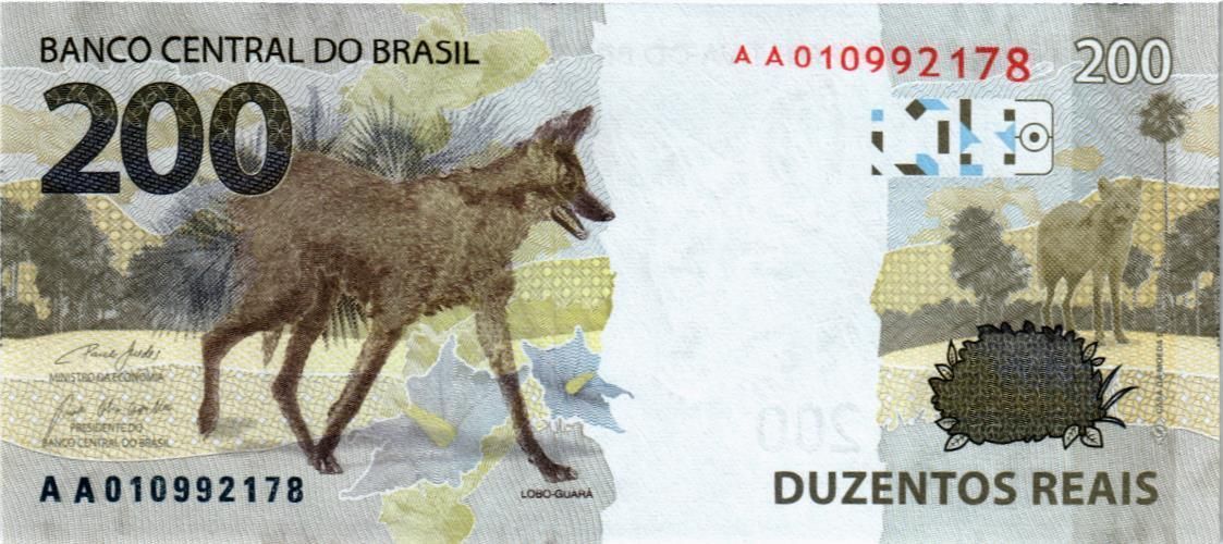 БРАЗИЛИЯ 200 РЕАЛ 2