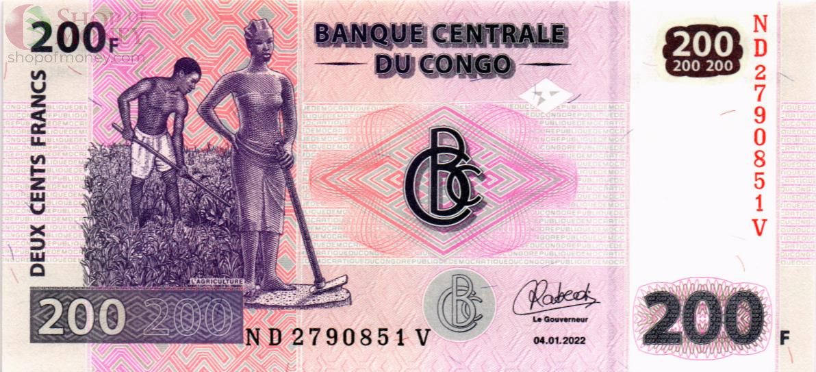 КОНГО ДР 200 ФРАНКОВ 1
