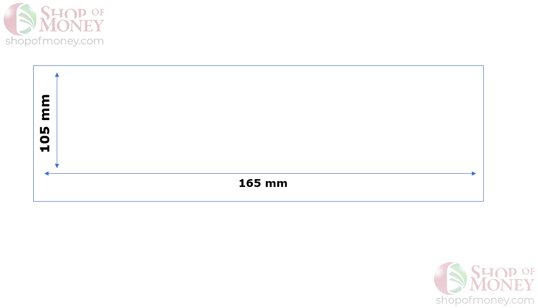 ХОЛДЕР ДЛЯ БАНКНОТ (105 mm x 165 mm) - 100 шт 3