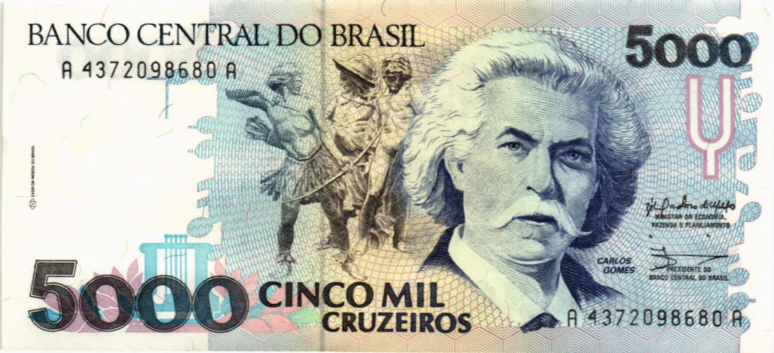 БРАЗИЛИЯ 5000 КРУЗЕЙРО 1