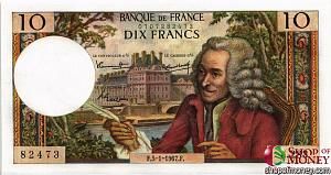 ФРАНЦИЯ 10 ФРАНКОВ (05.01.1967) 1