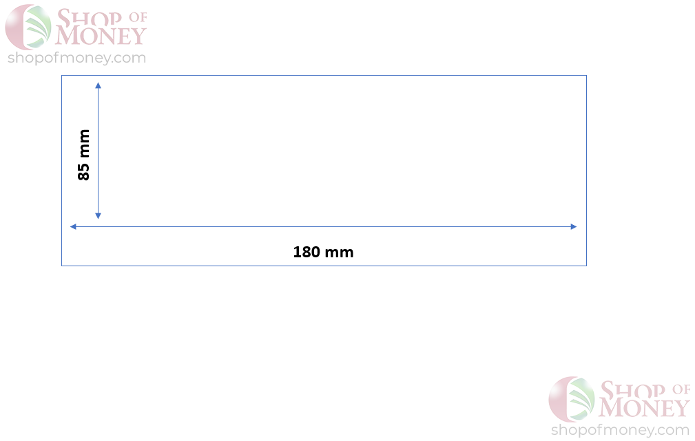 ХОЛДЕР ДЛЯ БАНКНОТ № 7.5 (85 mm x 180 mm) - 50 шт 3