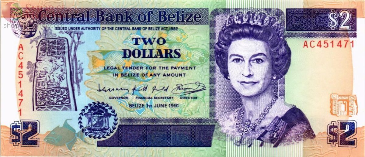БЕЛИЗ 2 ДОЛЛАРА 1