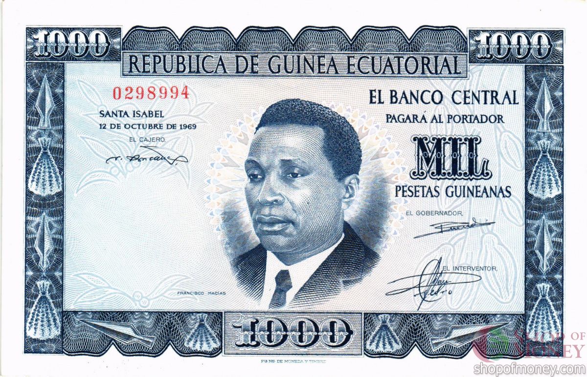 ЭКВАТОРИАЛЬНАЯ ГВИНЕЯ 1000 ПЕСЕТ 1