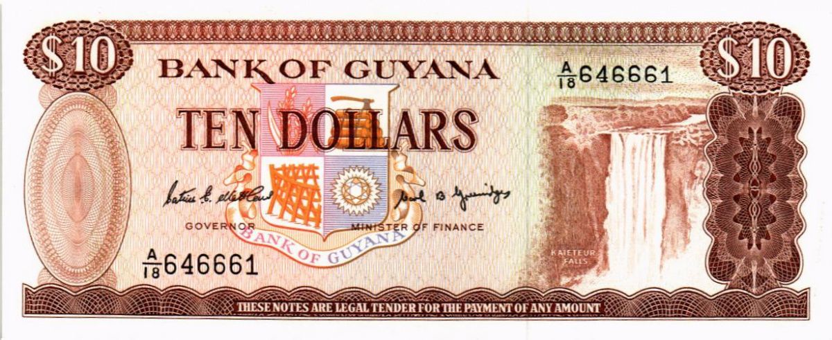 ГАЙАНА 10 ДОЛЛАРОВ 1