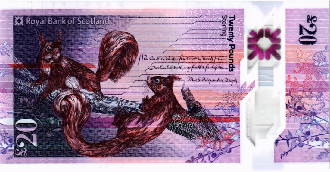 ШОТЛАНДИЯ 20 ФУНТОВ (ROYAL BANK OF SCOTLAND) 2