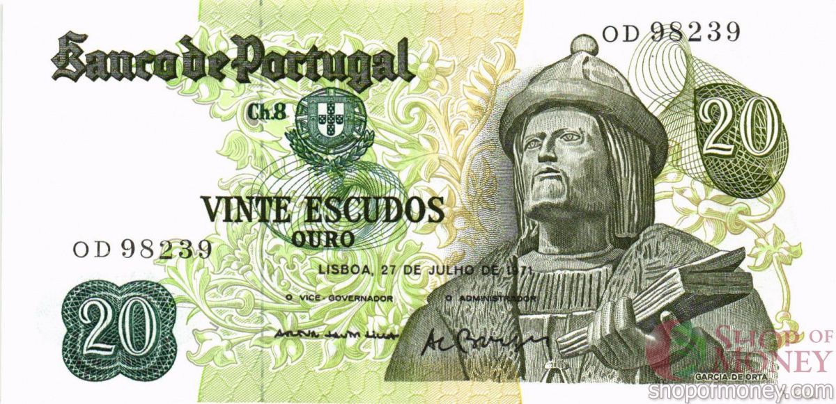 ПОРТУГАЛИЯ 20 ЭСКУДО 1