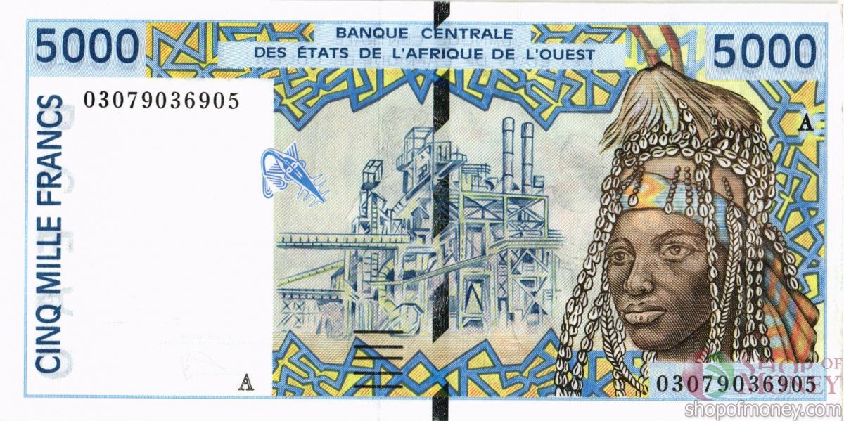 КОТ-Д'ИВУАР 5000 ФРАНКОВ 1