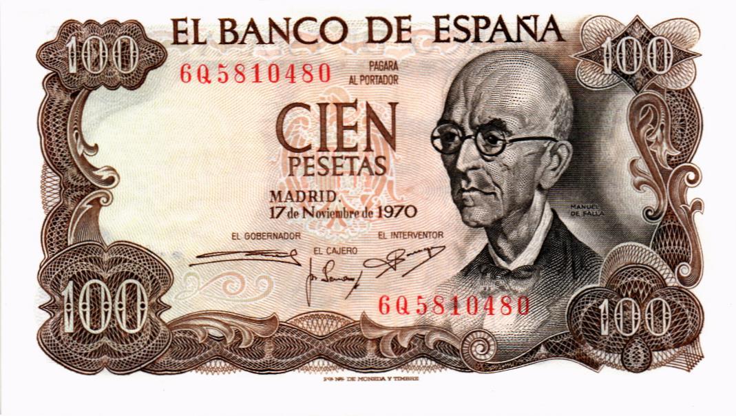 ИСПАНИЯ 100 ПЕСЕТ 1