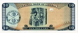 ЛИБЕРИЯ 10 ДОЛЛАРОВ 2