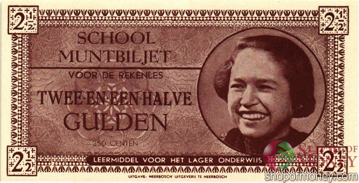 НИДЕРЛАНДЫ 2.5 ГУЛЬДЕНА (ШКОЛЬНЫЕ ДЕНЬГИ) 1
