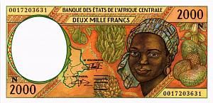 CAS - ЭКВАТОРИАЛЬНАЯ ГВИНЕЯ 2000 ФРАНКОВ (N) 1