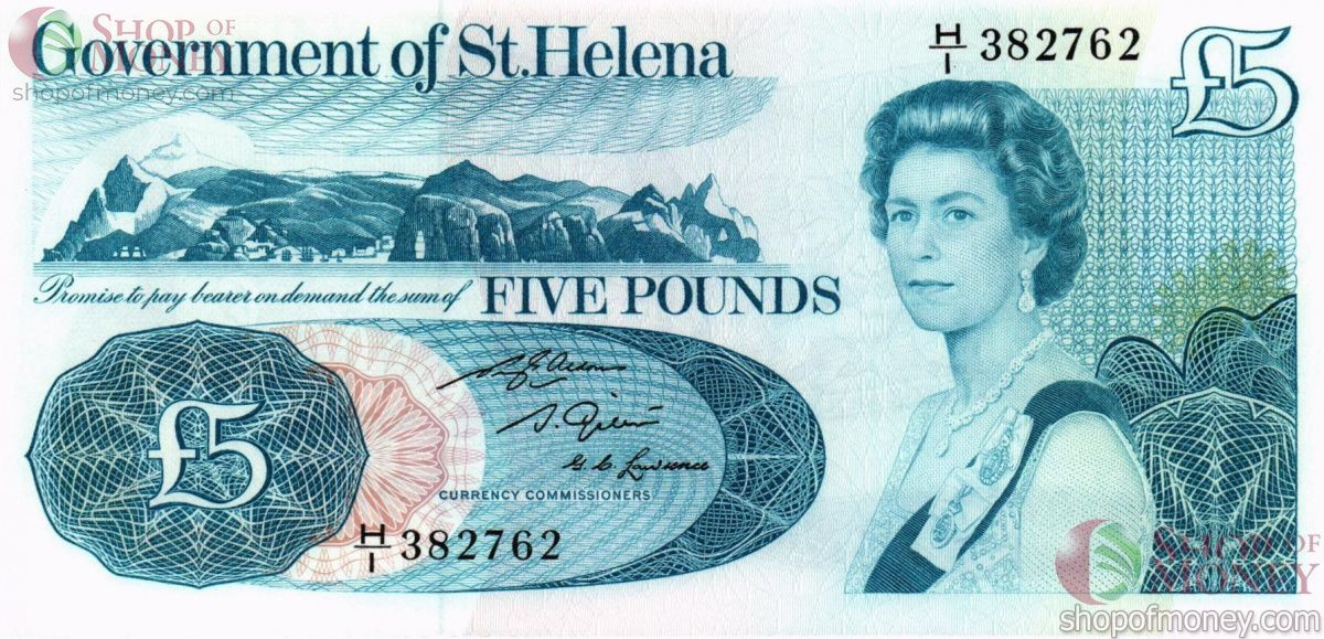 ОСТРОВ СВЯТОЙ ЕЛЕНЫ 5 ФУНТОВ 1