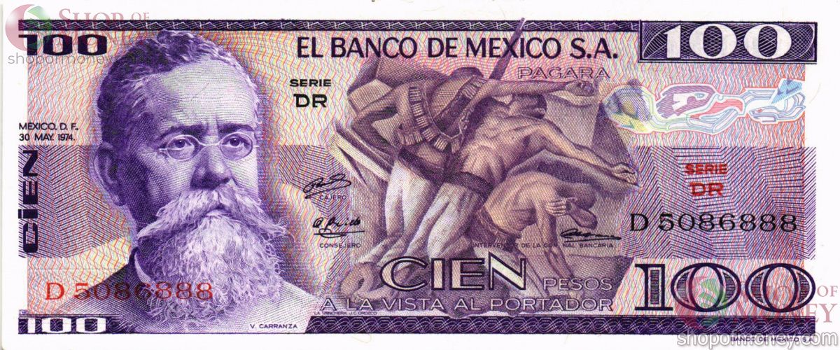 МЕКСИКА 100 ПЕСО (-DR- СЕРИЯ) 1
